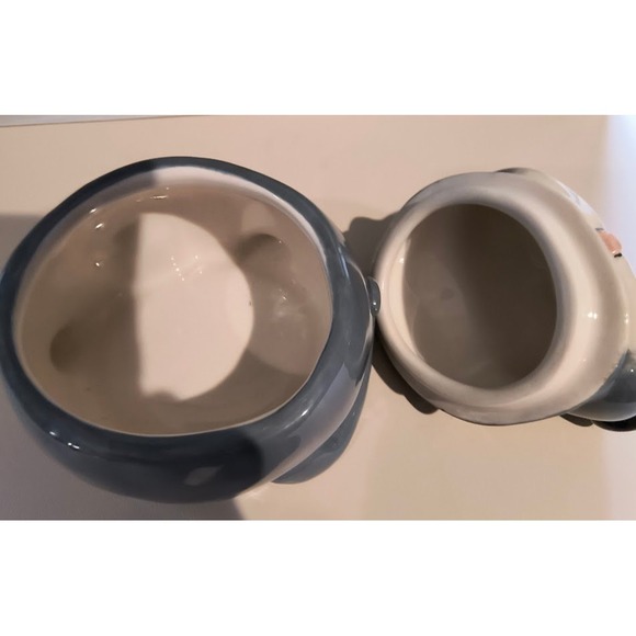 Ceramic Dog Figurine Trinket Box Cute Whimsical Doggy Russ Berrie Douglas Signed - Picture 4 of 7